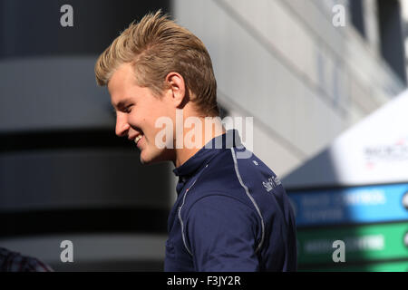 Sotschi, Russland. 8. Oktober 2015. Motorsport: FIA Formula One World Championship 2015, Grand Prix von Russland, #9 Marcus Ericsson (SWE, Sauber F1 Team), Credit: Dpa picture-Alliance/Alamy Live News Stockfoto