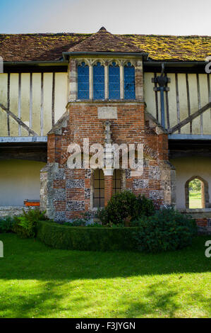 Detail des historischen Gebäude am Krankenhaus des Heiligen Kreuzes in Winchester, Hampshire Ambulatoriums. Stammen Sie diese aus dem 12. ce Stockfoto