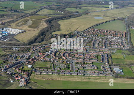 Luftaufnahmen von Bournmoor, Tyne and Wear Stockfoto