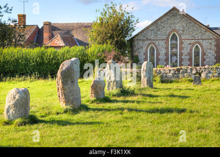 Avebury, Stein Kreis, Wiltshire, England, Vereinigtes Königreich Stockfoto