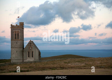 St Helena die Kirche auf Lundy Island, Devon, England, UK im August - St Helens Kirche Stockfoto