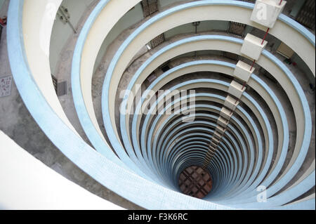 Lai Tak Dorf, spezielle Runde Design Gebäude in Hong Kong Stockfoto