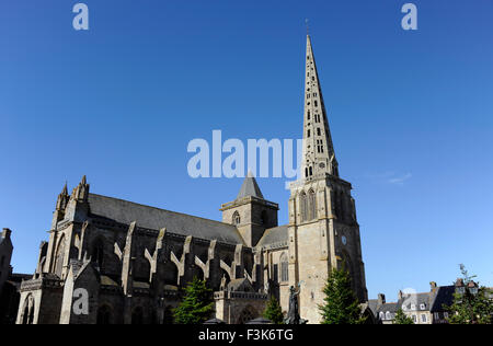 Tréguier in der Nähe von Paimpol, St Tugdal Kathedrale, Côtes-d ' Armor, Bretagne, Bretagne, Frankreich Stockfoto