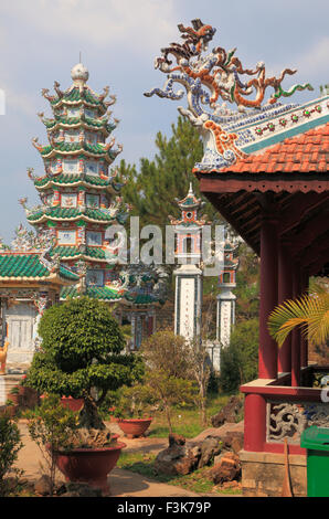 Vietnam, Dalat, Linh Son-Pagode, Stockfoto