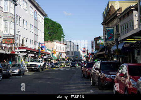 Souvenirläden entlang Franklin Street, Juneau Stockfoto