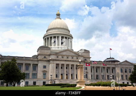 Das Arkansas Kapital Gebäude befindet sich in Little Rock, Arkansas, USA. Stockfoto