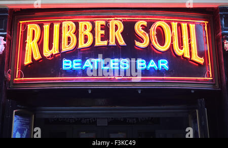 Beatles Bar Schild, Liverpool, Merseyside, UK Stockfoto