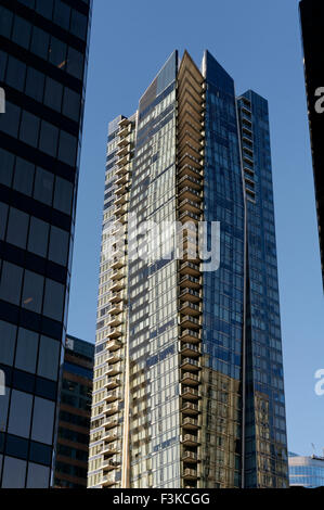 Die Private Residences in Rosewood Hotel Georgia hohe steigen Mehrfamilienhaus, Vancouver, BC, Kanada Stockfoto