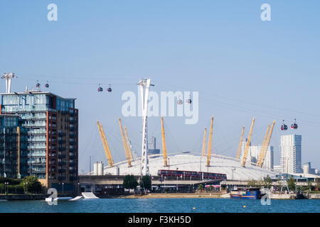 Emirates Air Line, Royal Docks, London, England, Vereinigtes Königreich Stockfoto