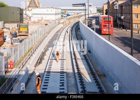 Crossrail Spur, Silvertown, London, England, Vereinigtes Königreich Stockfoto