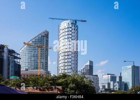 Hochhaus Bau Blackwall, London, England, Vereinigtes Königreich Stockfoto