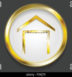Konzept golden House-Symbol-Logo. Vektor-design Stock Vektor
