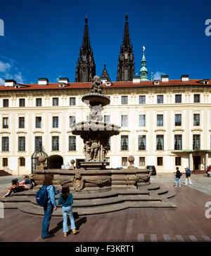 Alten königlichen Palast, St.-Veits-Dom, Prag, Tschechische Republik Stockfoto