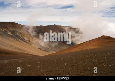 Gipfel der Puu Beispieluhr. Maui. Hawaii. Gipfel der Puu Beispieluhr mit Abflug mehrere Trekings Fuß oder zu Pferd, 900 m Abstieg Stockfoto