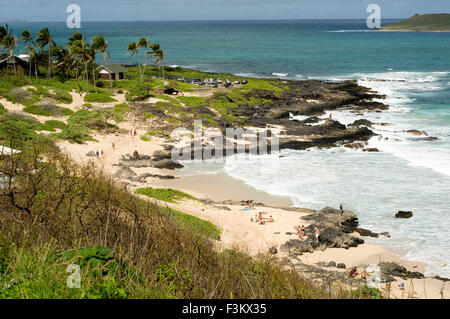 Makapu Strand am östlichen Ende der Insel. Ansichten mit Manana Island. O' ahu. Hawaii. Beautiful Makapuu Beach und Strand par Stockfoto