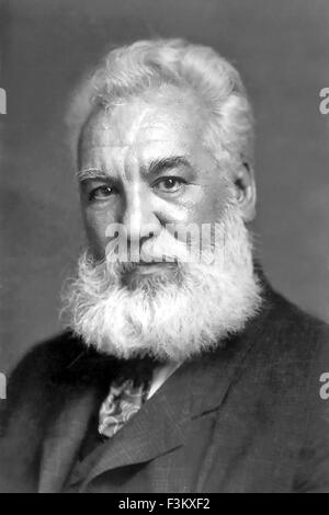ALEXANDER GRAHAM BELL (1847-1922) Schottisch-getragener Wissenschaftler und Erfinder Stockfoto