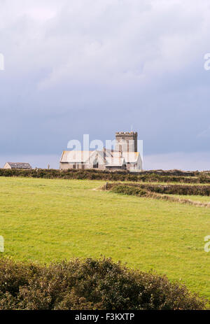 12. Jahrhundert Kirche St Materianas Engalnd Tintagel Cornwall UK Stockfoto