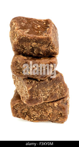 Stapel von Gourmet-Schokolade fudge Stockfoto