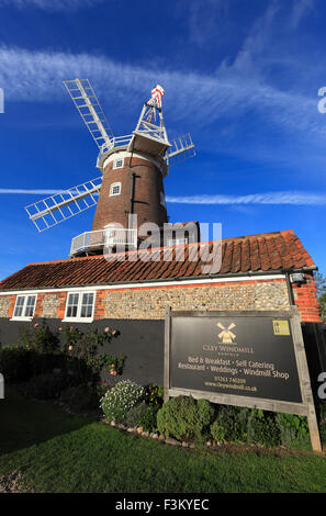 Cley Windmühle bei Cley als nächstes das Meer auf die Küste von North Norfolk. Stockfoto