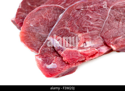 Nahaufnahme von rohen Lamm-steaks Stockfoto