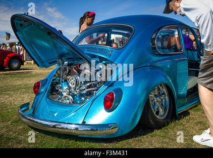 VW Käfer Motor custom chrome Stockfoto