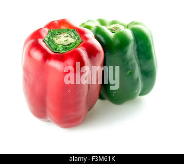 Grüne und rote Paprika Stockfoto