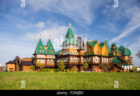 Eine hölzerne Residenz der russischen Zaren in Kolomenskoje, Moskau, Russland Stockfoto