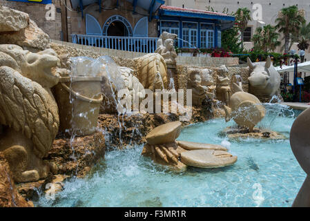 Tierkreis-Brunnen in Jaffa, Israel Stockfoto