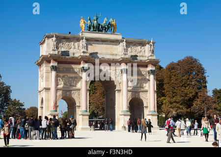 Arc de Triomphe de Carrousel Paris Stockfoto