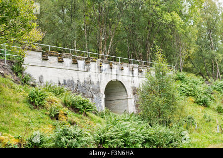 GROßE GLEN WAY ODER TRAIL LAGGAN, FORT AUGUSTUS EISENBAHNBRÜCKE AUF DER JETZT UNGENUTZTEN LINIE Stockfoto