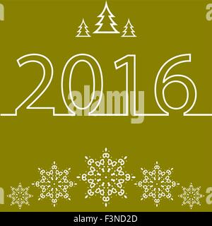 Frohe Weihnachten und frohes neues Jahr für 2016 Stock Vektor