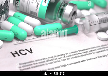 HCV-Diagnostik. Medizinisches Konzept. Stockfoto