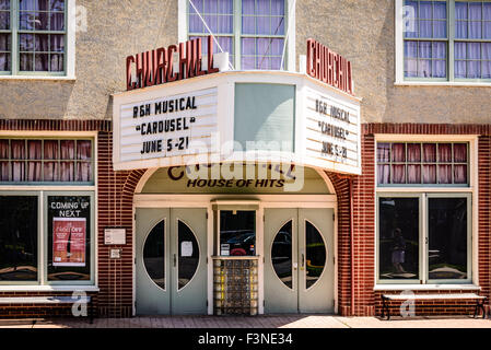 Churchill Theater Community Building, 103 Walnut Street, Church Hill, Maryland Stockfoto