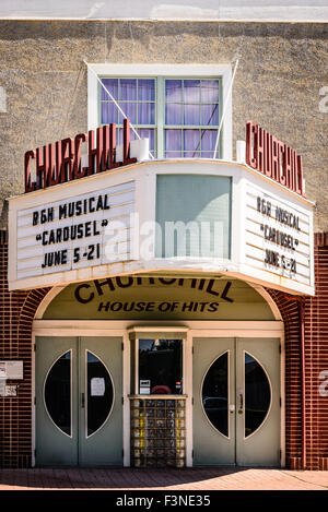 Churchill Theater Community Building, 103 Walnut Street, Church Hill, Maryland Stockfoto