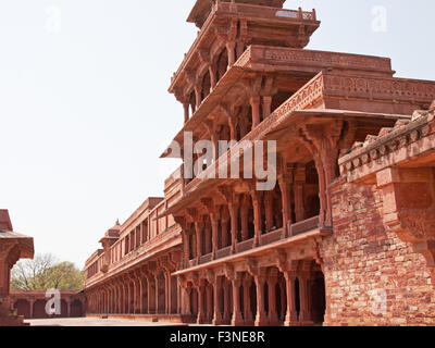 Teil des sechzehnten Jahrhunderts Stadt von Fatehpur Sikri in Rajasthan, Indien, die errichtet wurde, um die politische Hauptstadt Stockfoto
