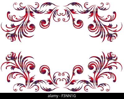 Florale Elemente mit den Celtic ornament auf einem weißen Hintergrund. Hand-Zeichnung-Vektor-illustration Stock Vektor