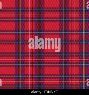 Rechteckige nahtlose roten Vektormuster als ein Tartan plaid Stock Vektor