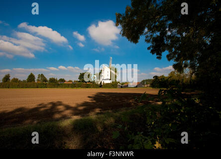 Saxted grüne Windmühle Suffolk Stockfoto