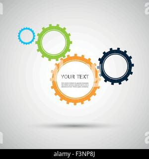Vektor Farbe Design Konzept Zahnräder Stock Vektor