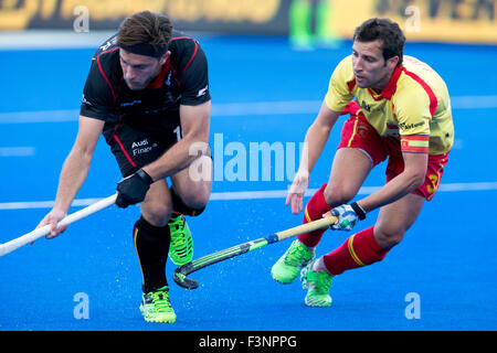 Lee Valley, London, UK. 27. August 2015. Unibet Rollstuhlbasketball-Meisterschaften. Spanien / Belgien. Stockfoto