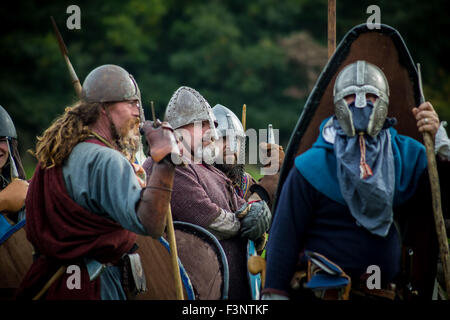 East Sussex, UK. 10. Oktober 2015.  Schlacht von Hastings historische Reenactment Credit: Guy Corbishley/Alamy Live-Nachrichten Stockfoto