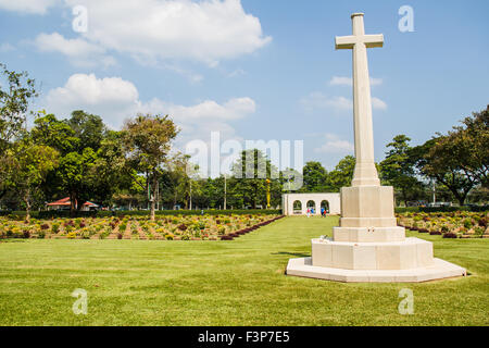 Alliierten Soldatenfriedhof, Kanchanaburi Thailand Stockfoto