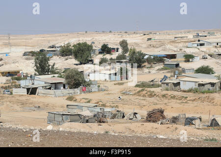 Israel, Negev-Wüste. Unerkannt, Beduin Shanty township Stockfoto