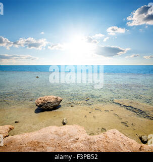 Küste des Roten Meeres auf das Sonnenlicht Stockfoto