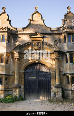 Stanway House Torhaus. Cotswolds, Gloucestershire, England Stockfoto