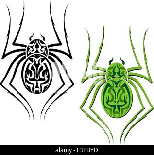 Tattoo Spider Design Vektorgrafiken Stock Vektor