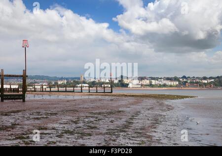 Blick Richtung Exmouth, Devon, England. Stockfoto