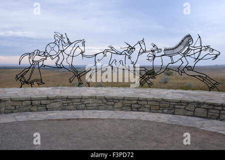 Indische Mahnmal am Little Bighorn Battlefield Nationalpark Stockfoto