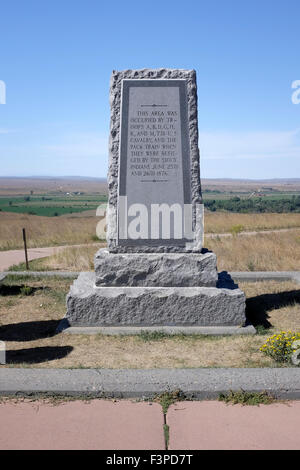 Denkmal für belagerten Truppen am Little Big Horn National Battlefield, Montana Stockfoto