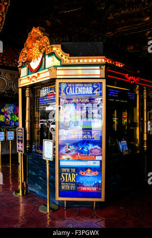 Die Abendkasse im El Capitan Theater am Hollywood Boulevard in Hollywood CA Stockfoto